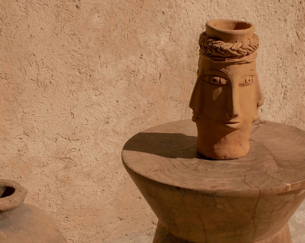 Tribu 99 : Décoration et design : Vase Don José : visages fait à la main à Oaxaca , au Mexique 