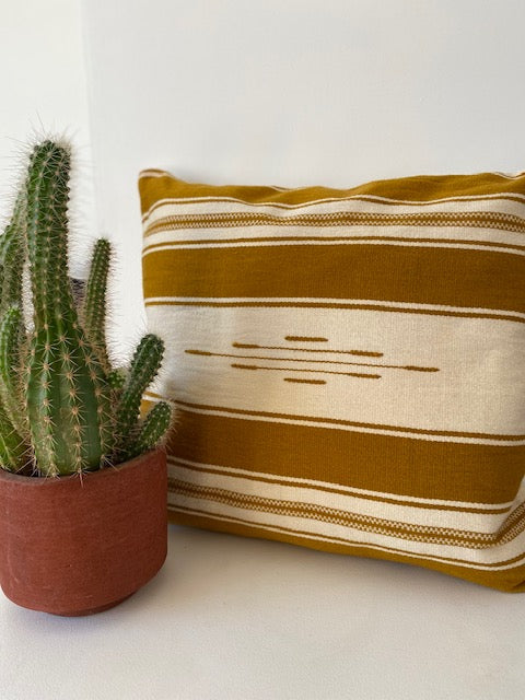 Apportez de la couleur dans votre intérieur avec ce coussin tissé á la main, dans l'Etat de Guerrero, au Mexique disponible chez Tribu 99