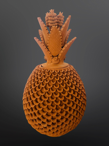 Vase Ananas fait à la main en terre cuite décoré au Michoacan,  au Mexique à découvrir chez Tribu 99